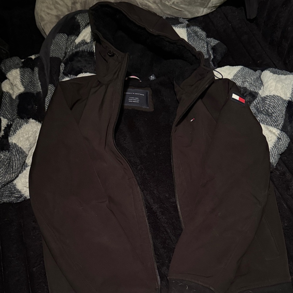 Tommy Hilfiger Dark Brown Hooded Jacket
